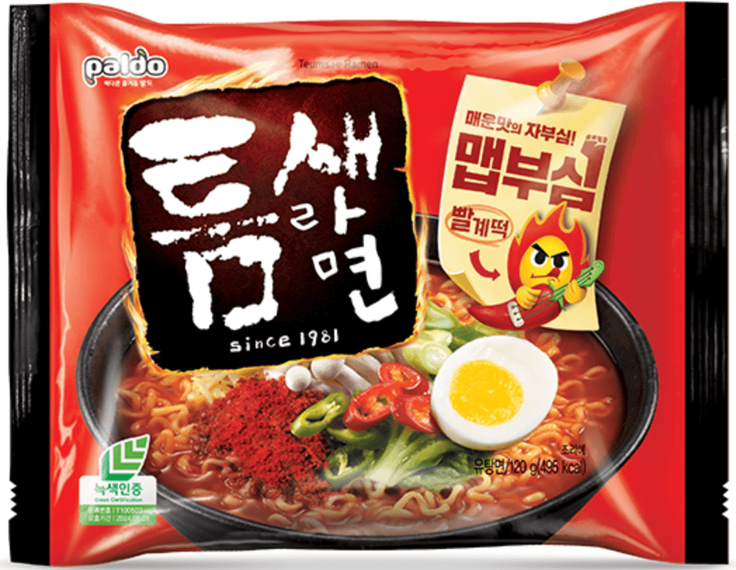 Teumsae Ramyun Ppalgyettddeok